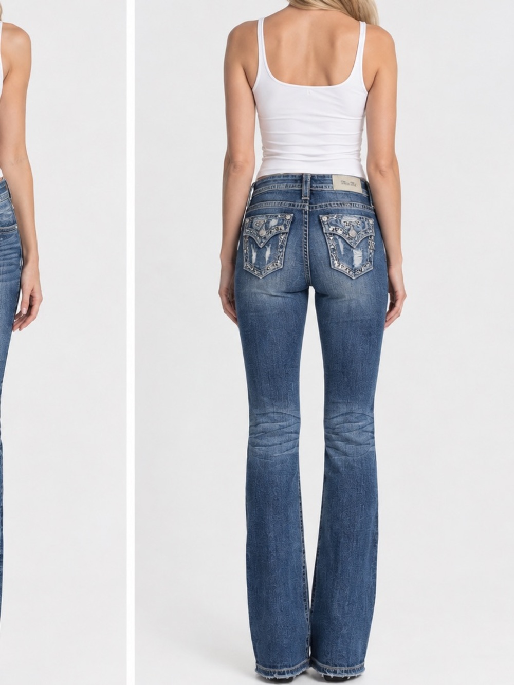 Miss Me Los Angeles Mid-Rise Bootcut Jeans Size 29 Embellished